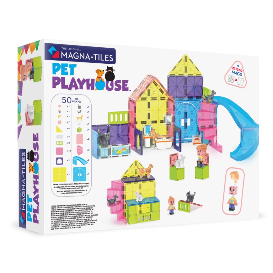 MAGNA-TILES Magnetinis konstruktorius „Gyvūnų žaidimų namelis“, 50 det. – 2