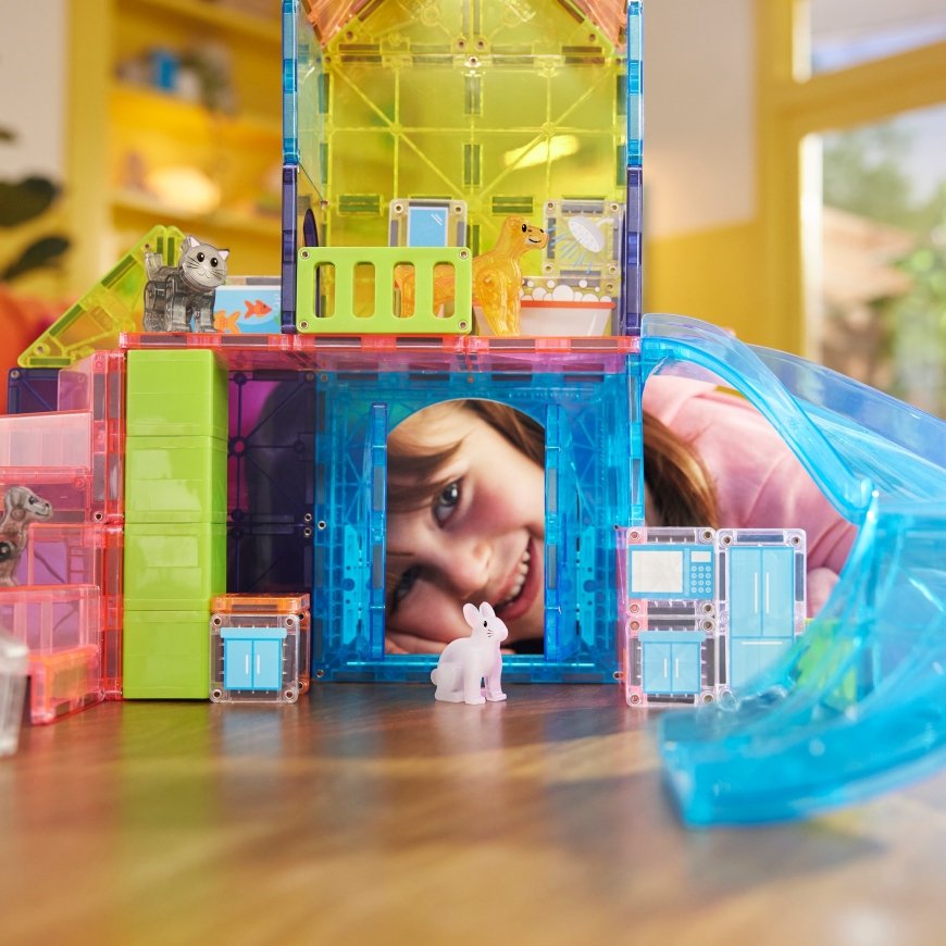 MAGNA-TILES Magnetinis konstruktorius „Gyvūnų žaidimų namelis“, 50 det. – 5