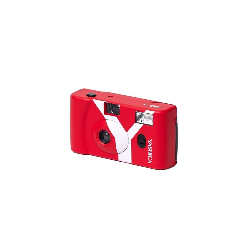 Yashica MF-1 Compact film camera 35 mm Red