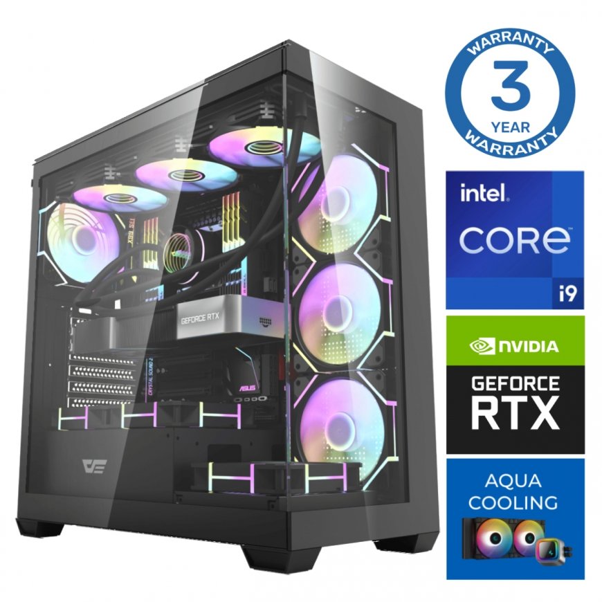INTOP AQUA i9-14900KF 32GB DDR5 2TB SSD M.2 NVME+2TB RTX5080 16GB ei-OS