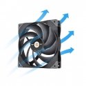 Thermaltake SWAFAN GT14 Kompiuterio korpusui Ventiliatorius 14 cm Juoda 1 vnt Thermaltake SWAFAN GT14 Kompiuterio korpusui Ventiliatorius 14 cm Juoda 1 vnt