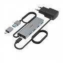 Hama 00200138 jaotur USB 3.2 Gen 1 (3.1 Gen 1) Type-A + Type-C 5000 Mbit/s Söehall, Hall Hama 00200138 jaotur USB 3.2 Gen 1 (3.1 Gen 1) Type-A + Type-C 5000 Mbit/s Söehall, Hall