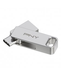 PNY DUO LINK USB zibatmiņa 128 GB USB Type-A / USB Type-C 3.2 Gen 1 (3.1 Gen 1) Nerūsējošs tērauds