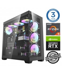 INTOP Ryzen 5 7500F 16GB DDR5 1TB SSD M.2 NVME RTX5050 8GB ei-OS