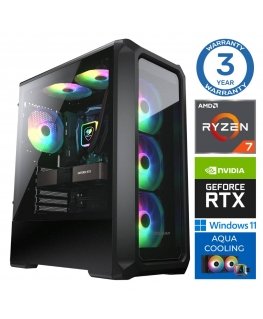 INTOP AQUA Ryzen 7 7700X 16GB DDR5 2TB SSD M.2 NVME RTX5050 8GB WIN11
