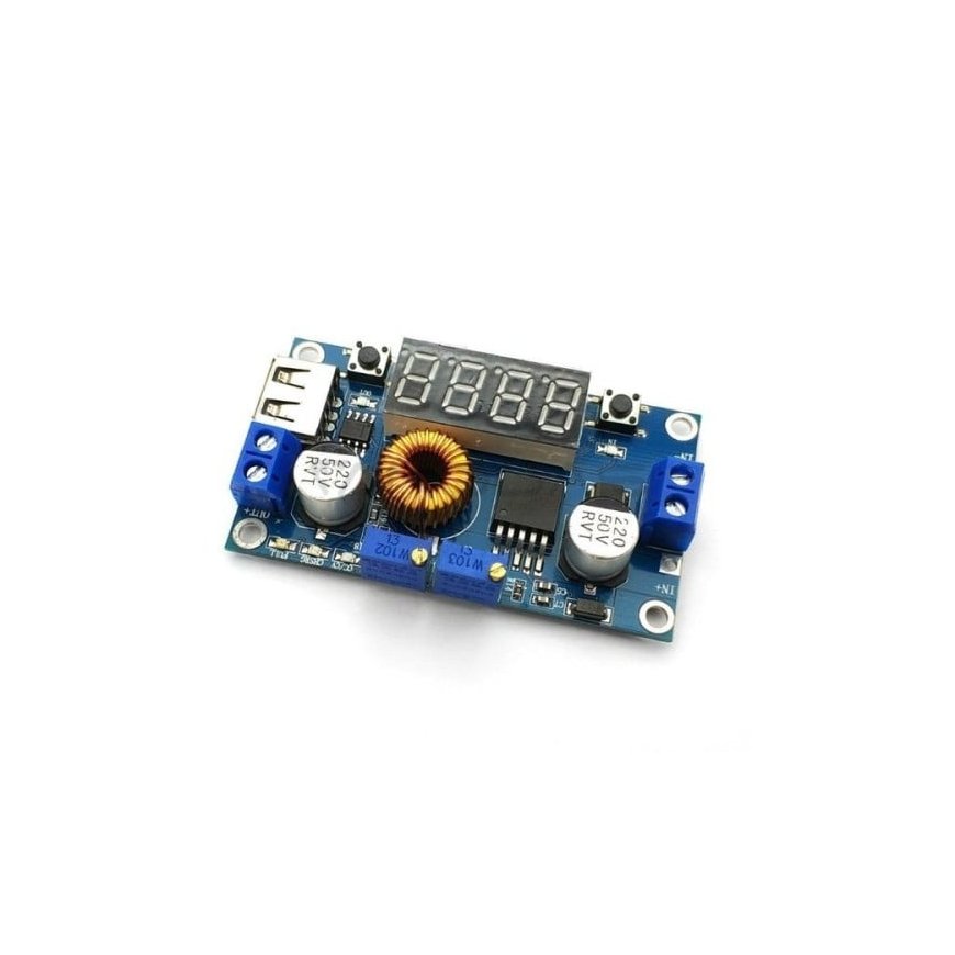 Oem Кейтеклис XL4015E - 5A - 1.3V-30V Понижающий - с вольтметром и амперметром