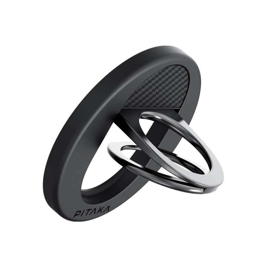 Magnetic holder PITAKA MagEZ Grip 3 MagSafe for phone black grey