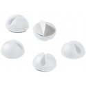 Goobay Cable Management 1 Slot, White, 5 pcs Goobay Cable Management 1 Slot, White, 5 pcs
