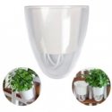 Oem Savaime laistantis gėlių vazonas – 14.5 cm – baltas – su Oem Savaime laistantis gėlių vazonas – 14.5 cm – baltas – su
