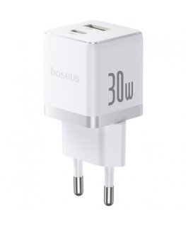 Базеус Пальм (P1011160A213-00) 30 Вт двойное USB быстрое зарядное устройство белое