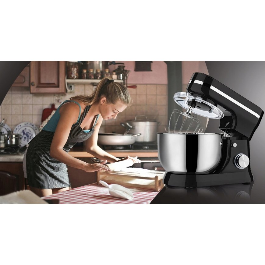 RETOO Robot Planetary Mixer 3in1 with Chopper, Whisk, and Stirring Tool, 6 Levels, 6L Bowl, 3200W