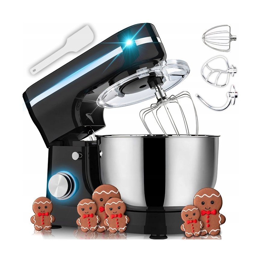 RETOO Robot Planetary Mixer 3in1 with Chopper, Whisk, and Stirring Tool, 6 Levels, 6L Bowl, 3200W – 2