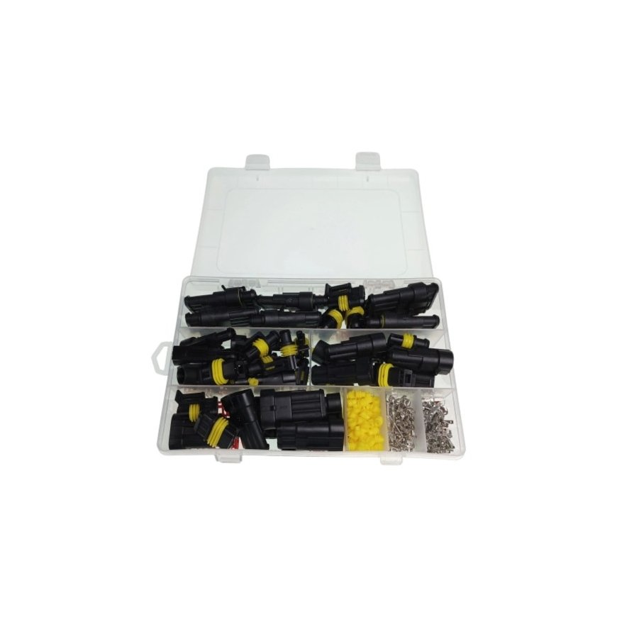 Oem Superseal 4 contact connector set – plug + socket, 4 contacts – hermetic connection – sealed – 2