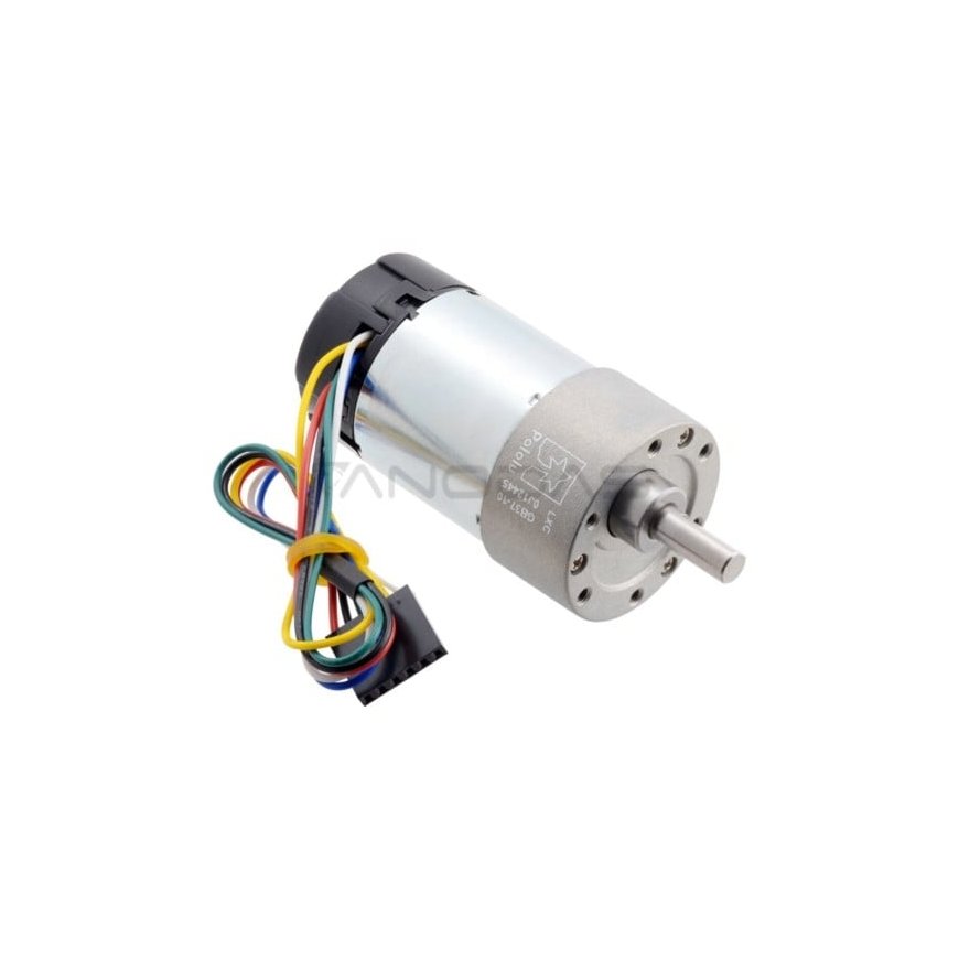 19:1 gear motor 37Dx68L 24V 530RPM + CPR 64 encoder - Pololu 4691