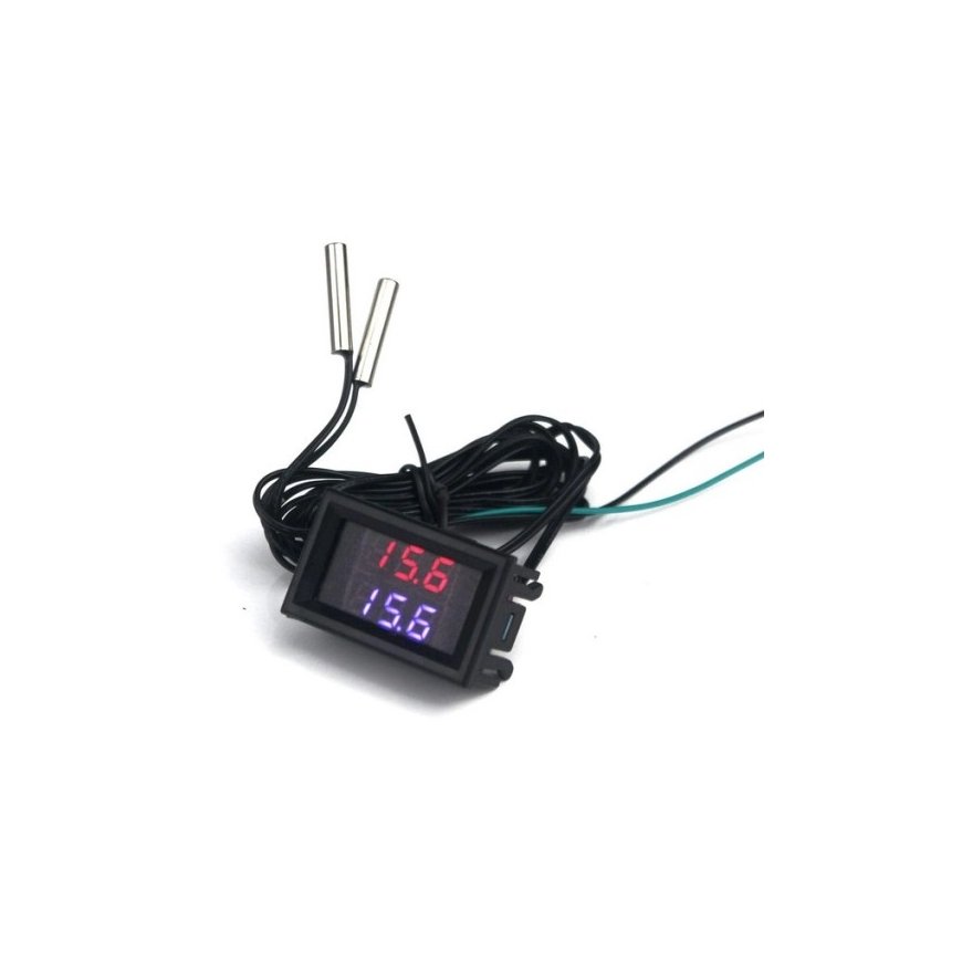 OEM Two-channel thermometer with probe - red blue