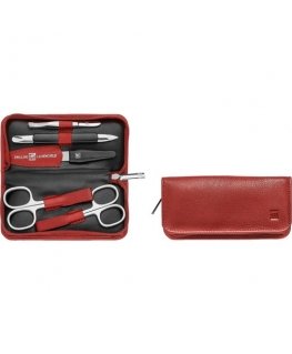 Набор маникюра Zwilling из 5 предметов, черный, в кожаном чехле