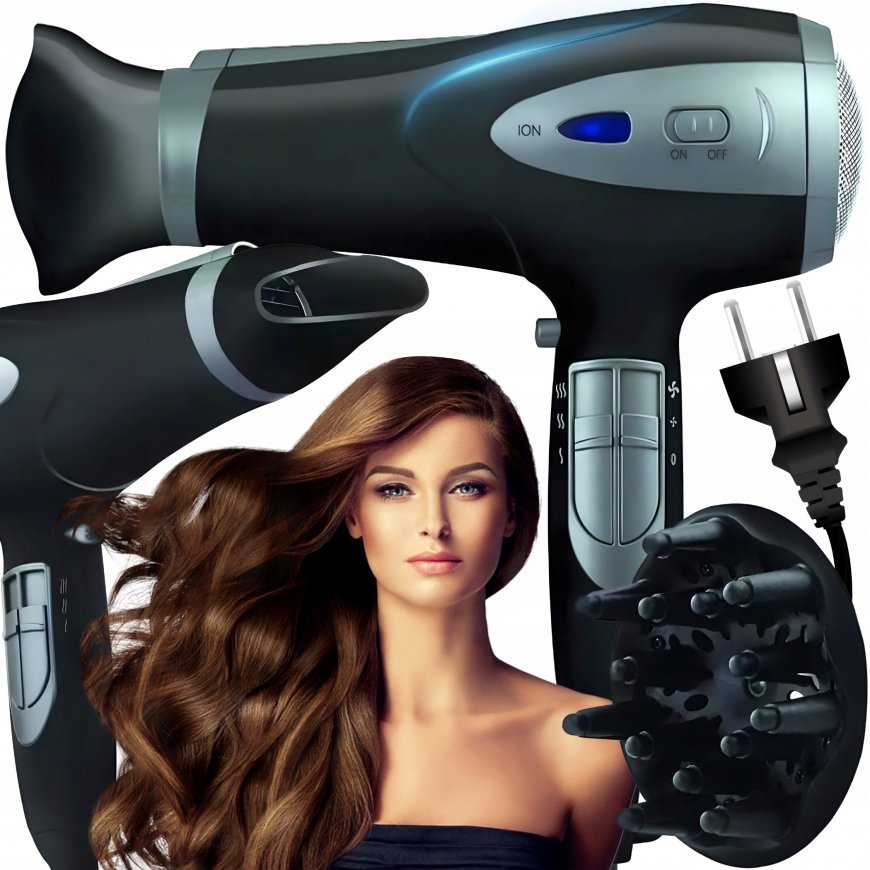 RETOO Plaukų džiovintuvas su jonizacija, šaltu oru ir priedais 5 viename, 2000 W