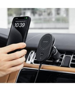 PITAKA MagEZ Pro 2 Qi2 15W NFC Magsafe wireless car charger, black, gray