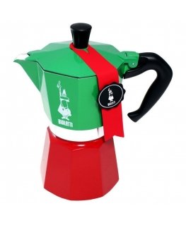 Bialetti 0005323 Rankinis kavos virimo aparatas Mokos gaminimo indas 0,24 L Žalia, Raudona, Balta