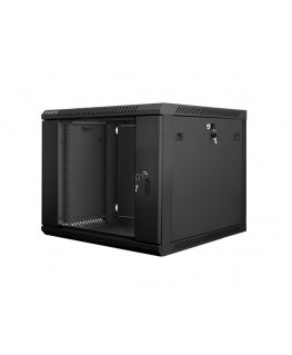 Lanberg WF01-6609-10B statnis 9U Pie sienas stiprināms statīvs Melns