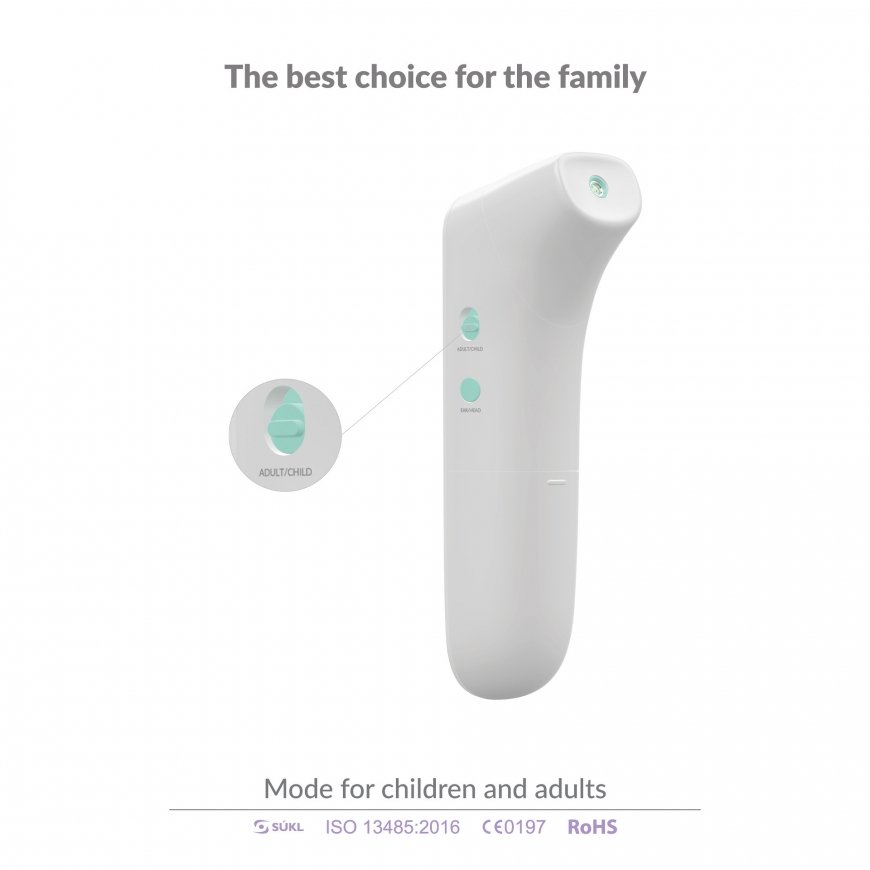 TrueLife Care Q10 BT Tālvadības termometrs Balts Auss, Piere Pogas – 3