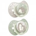 LOVI silicone dynamic pacifiers Night&Day Hedgehog, 6-18M, 2pcs., 22/930