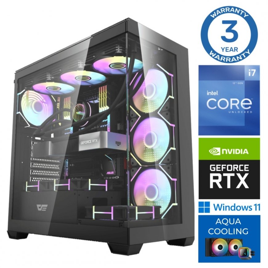INTOP AQUA i7-14700F 64GB DDR5 1TB SSD M.2 NVME+2TB RTX5080 16GB WIN11Pro