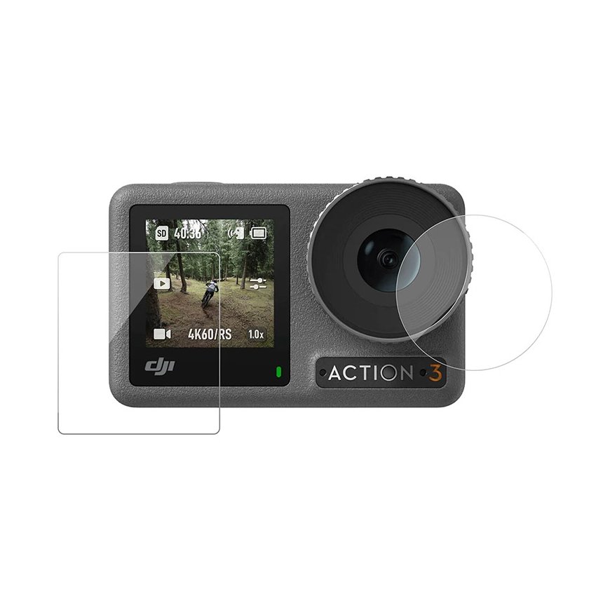 TELESIN stikla aizsargs DJI Osmo Action 5/4/3