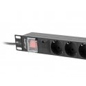 Lanberg PDU-08F-0200-BK блок распределения питания 8 розетка(и) 1U Черный Lanberg PDU-08F-0200-BK блок распределения питания 8 розетка(и) 1U Черный