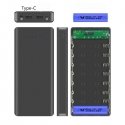 Oem W8 DIY ārējais akumulatora korpuss - 8x18650 - 20000mAh - C tips - USB - microUSB Oem W8 DIY ārējais akumulatora korpuss - 8x18650 - 20000mAh - C tips - USB - microUSB