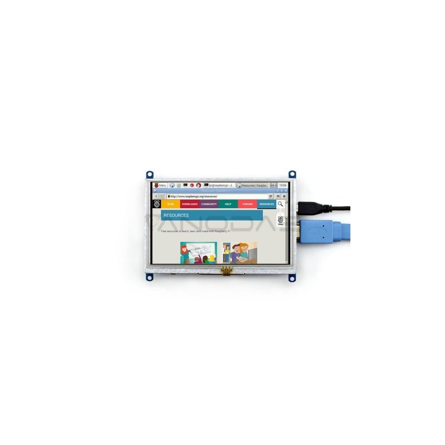Waveshare Vastus kosketusherkälle näytölle Raspberry Pi -mikrotietokoneelle - LCD TFT 5