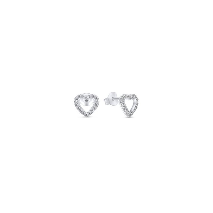 Brilio Silver Sidabrinis flower earrings with cubic zirconia EA1198W – 2