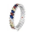 Brilio Silver Five-row silver ring with colored zirconia RI129W Brilio Silver Five-row silver ring with colored zirconia RI129W