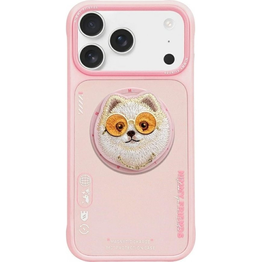 Nimmy brillēm for iPhone 17 rozā krāsā ar Cool Dog MagSafe – 2