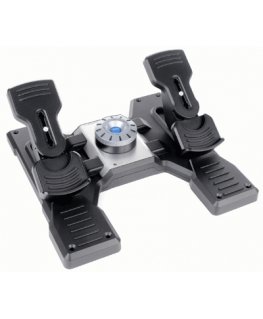 Logitech G Flight Rudder Pedals Черный, Серебристый USB 2.0 Авиасимулятор Аналоговый/цифровой ПК