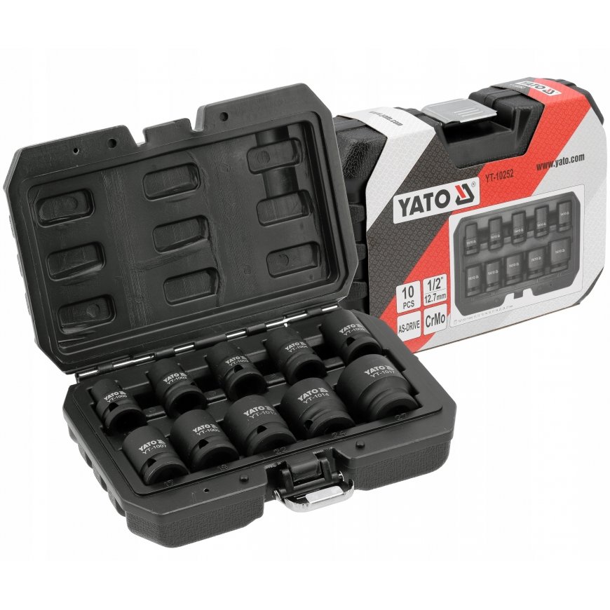 YATO Rinkinys NASADEK UDAROWYCH 1/2" 10el.