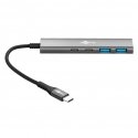 Goobay 76563 Slim 4-Port USB-Hubi, USB-C™ USB-C™/USB-A:lle Goobay 76563 Slim 4-Port USB-Hubi, USB-C™ USB-C™/USB-A:lle