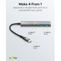 Goobay 76563 Slim 4-портовый USB-хаб, USB-C™ на USB-C™/USB-A