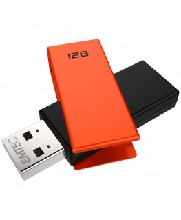Emtec C350 Brick USB флеш накопитель 128 GB USB тип-A 2.0 Черный, Оранжевый