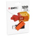 Emtec C350 Brick USB zibatmiņa 128 GB USB Type-A 2.0 Melns, Oranžs