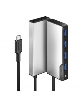 ALOGIC UCFUUA-SGR jaotur USB 3.2 Gen 1 (3.1 Gen 1) Type-C 5000 Mbit/s Must, Hõbe
