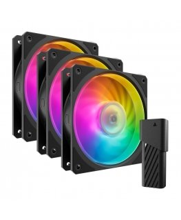 Cooler Master MFZ-M2DN-243P2-R1 Datora dzesēšanas sistēma Datora korpusam Gaisa dzesētājs 12 cm Melns 3 pcs