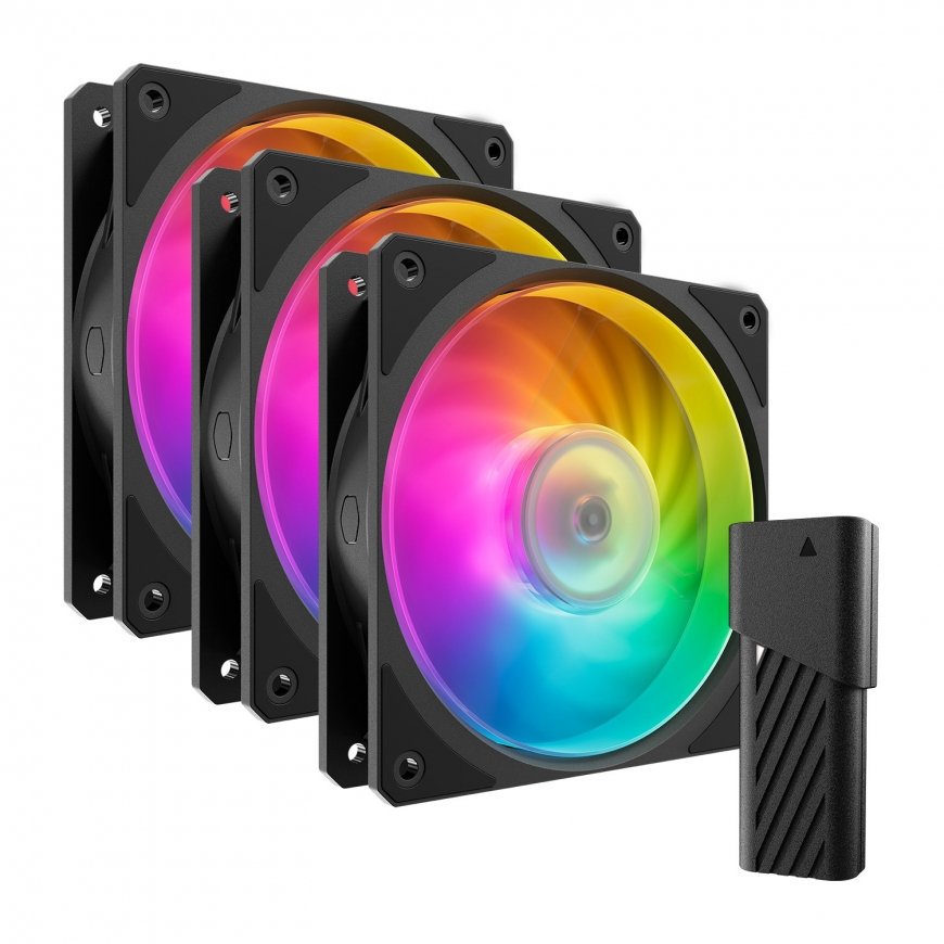 Cooler Master MFZ-M2DN-243P2-R1 Datora dzesēšanas sistēma Datora korpusam Gaisa dzesētājs 12 cm Meln