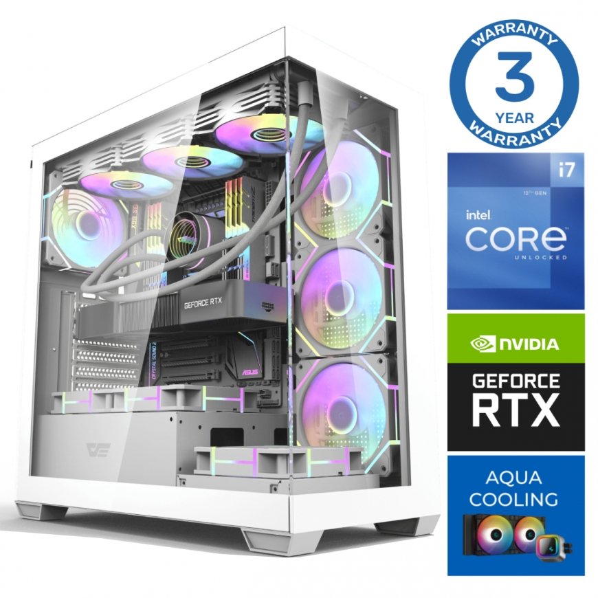 INTOP AQUA i7-14700F 64GB DDR5 1TB SSD M.2 NVME+2TB RTX5080 16GB ilman-OS