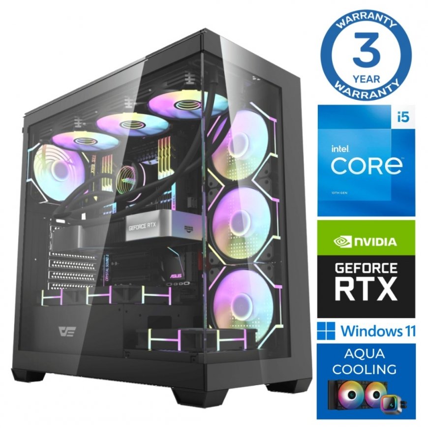 INTOP AQUA i5-14400F 32GB DDR5 1TB SSD M.2 NVME+2TB RTX5070Ti 16GB WIN11Pro