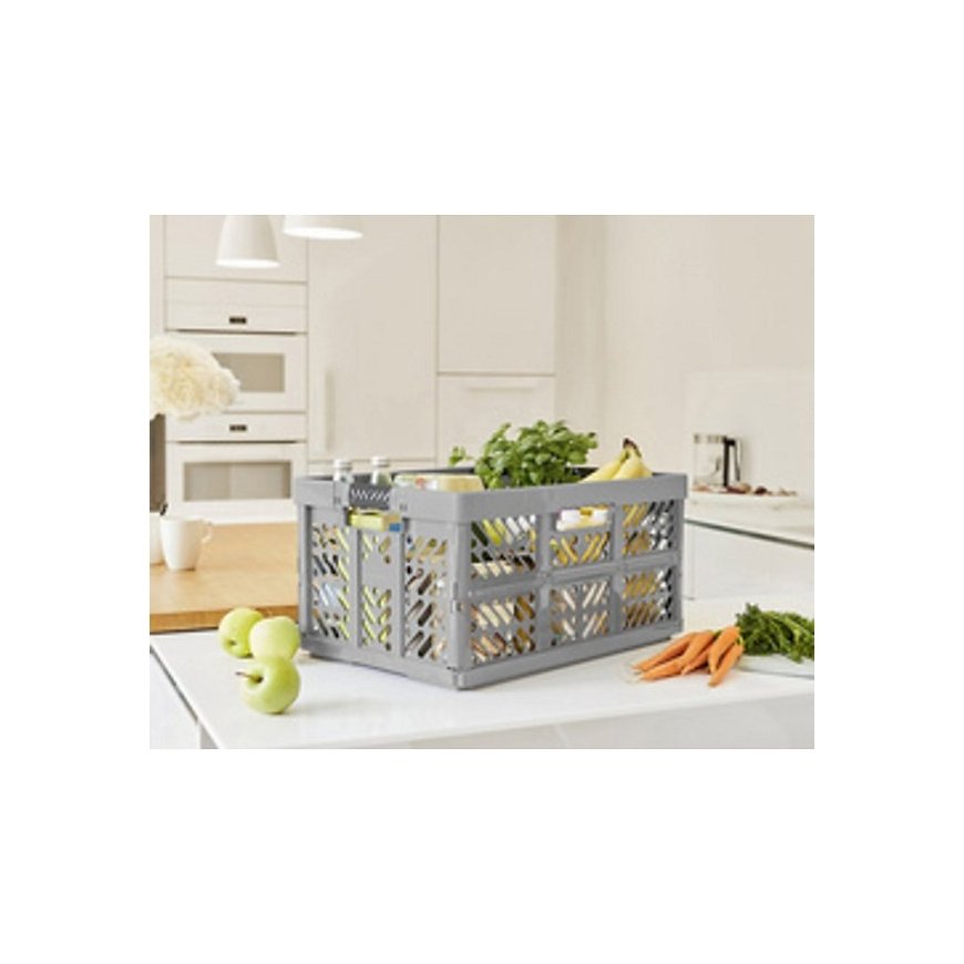 Keeeper Folding Box with a load capacity of up to 50 kg, Ben 54x37x28cm, 45L, gray