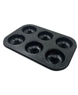 Leivontavuoka, metalli, 6 muffinille, tarttumaton pinnoite, musta,