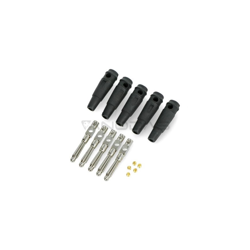 OEM Banana plug with AL2311A socket - black - 5 pcs