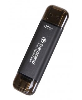 Transcend ESD310C Thunderbolt tehnoloogia 128 GB USB Type-A / USB Type-C USB 3.2 Gen 2x2 Must