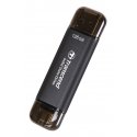 Transcend ESD310C Thunderbolt tehnoloģija 128 GB USB Type-A / USB Type-C USB 3.2 Gen 2x2 Melns Transcend ESD310C Thunderbolt tehnoloģija 128 GB USB Type-A / USB Type-C USB 3.2 Gen 2x2 Melns